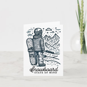 Minimalistisk snödränder - berget Äventyr Snowbo Kort