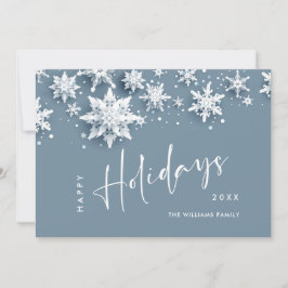 Minimalistisk Snöflingor-jul Hälsning Julkort