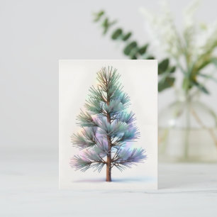 Minimalistisk Snöig Tall Vykort