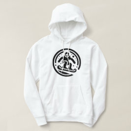 Minimalistisk Snowboarder Freestyle Jump Black Whi Hoodie