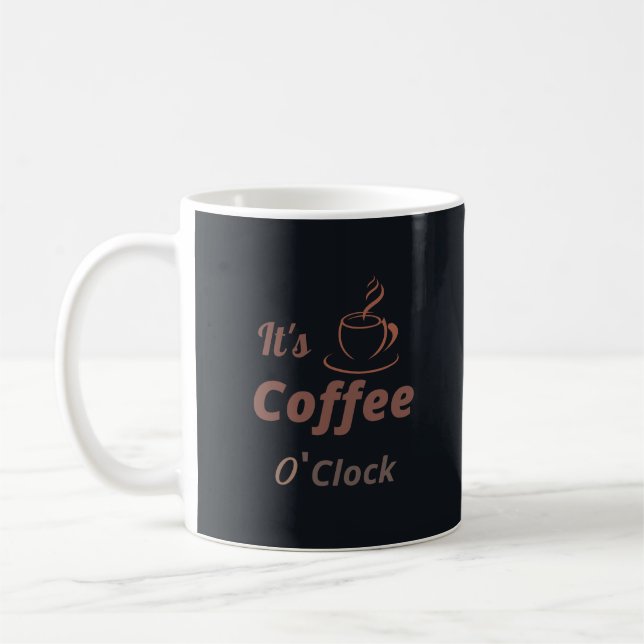 Minimalistisk Snyggt Assion Coffee Älskare Sleek Kaffemugg (Vänster)