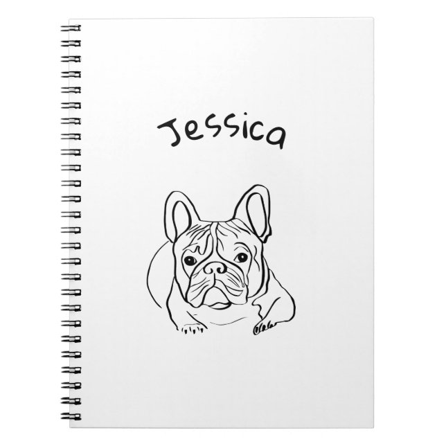 Minimalistisk snyggt Bulldog Anteckningsbok (Framsidan)