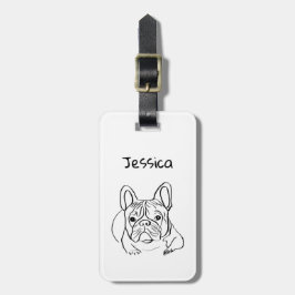Minimalistisk snyggt Bulldog Bagagebricka