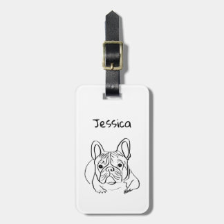 Minimalistisk snyggt Bulldog Bagagebricka