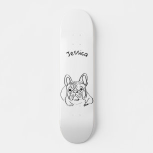 Minimalistisk snyggt Bulldog Mini Skateboard Bräda 18,5 Cm