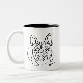 Minimalistisk snyggt Bulldog Två-Tonad Mugg
