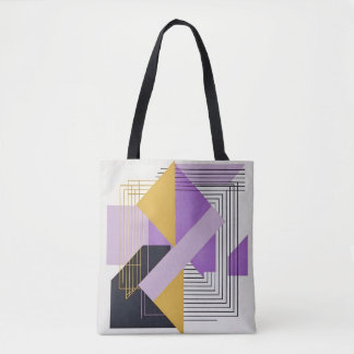 Minimalistisk snyggt för modern geometrisk inslag tygkasse