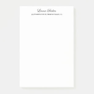 Minimalistisk Snyggt för svartvit handskrift Elega Post-it Block