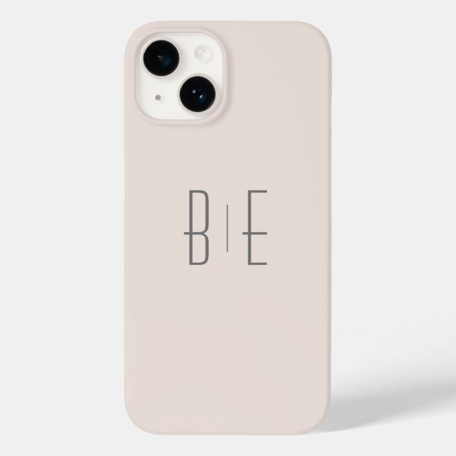 Minimalistisk Snyggt Monogram iphone case (Baksida)