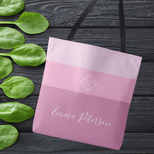 Minimalistisk Snyggt, Monogram Script Namn Pinky Tygkasse (Skapare uppladdad)