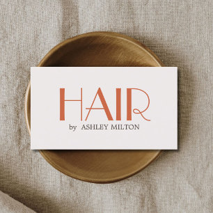 Minimalistisk Snyggt Pastel Fold Hair Salon Visitkort