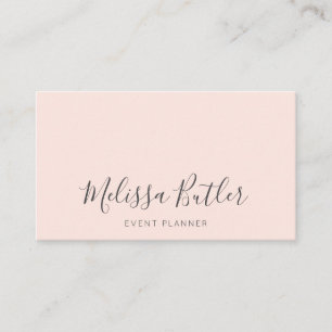 Minimalistisk Snyggt Rosa Visitkort