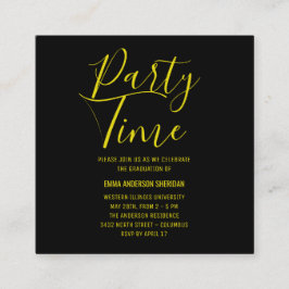 Minimalistisk Snyggt, svart och vit grad Party Tilläggskort