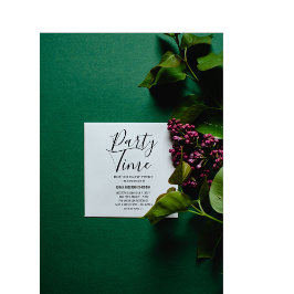 Minimalistisk Snyggt, svart och vit grad Party Tilläggskort