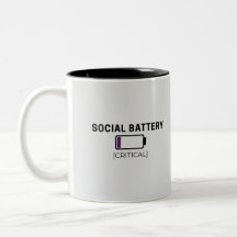 Minimalistisk socialt batteri låg dekal