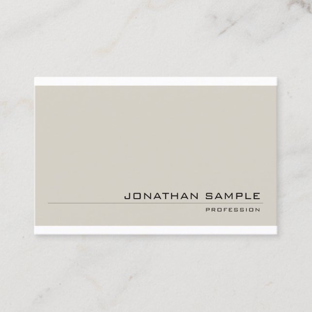 Minimalistisk sofistikerad design Modern Plain Visitkort (Framsida)