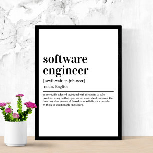 Minimalistisk Software Ingenjör-definitionskod Poster