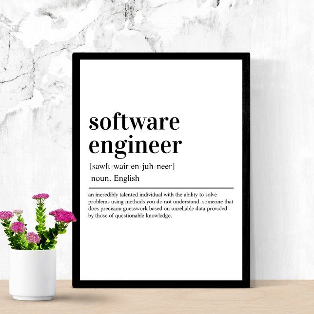 Minimalistisk Software Ingenjör-definitionskod Poster (Skapare uppladdad)