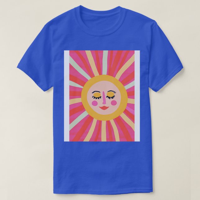 Minimalistisk Sol Ansikte 2 T Shirt (Design framsida)