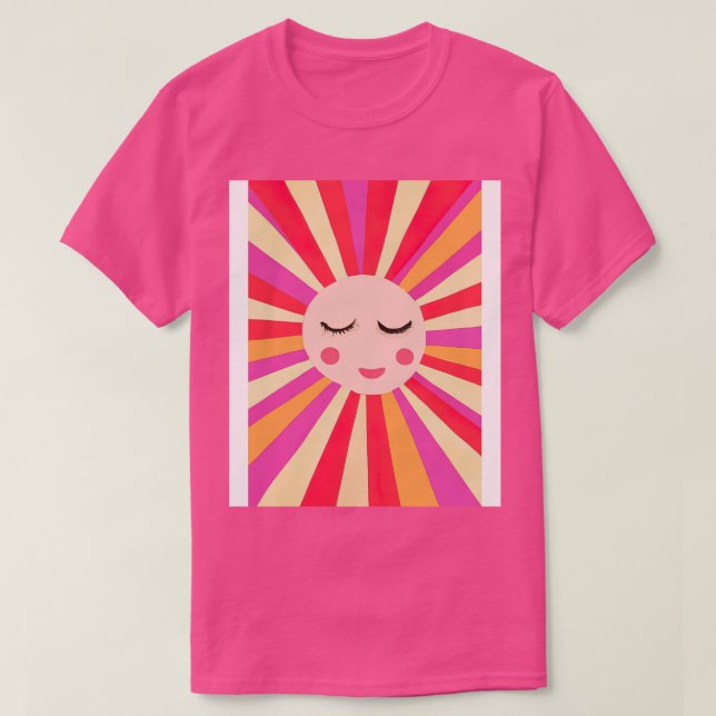 Minimalistisk Sol Ansikte T Shirt (Design framsida)