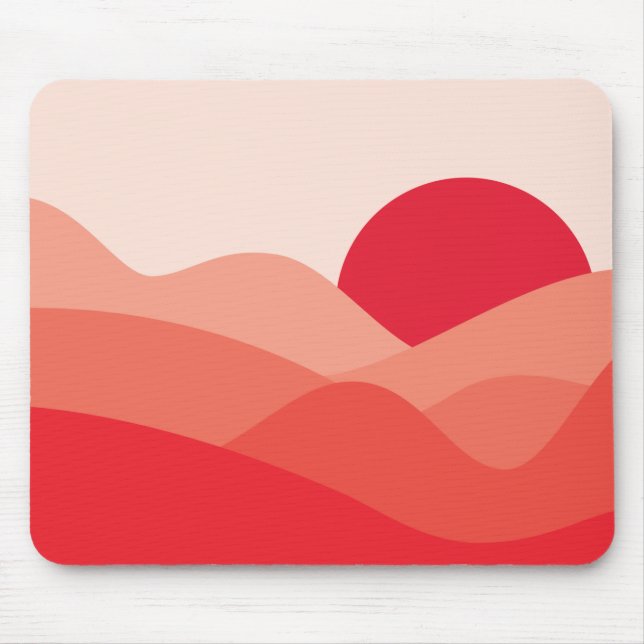 Minimalistisk Sol Red Musmatta (Framsidan)