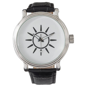 Minimalistisk sol-symbol kastkudde armbandsur