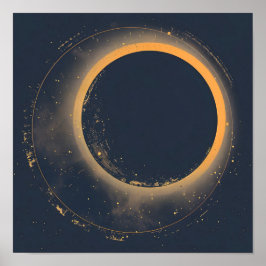 Minimalistisk solär Eclipse Poster