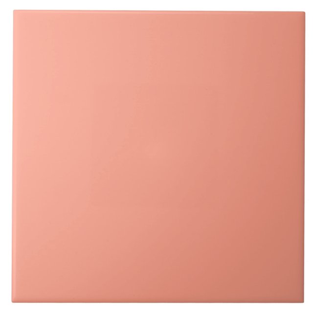 Minimalistisk Solid Färg Orange Soft Rosa Coral Kakelplatta (Framsidan)