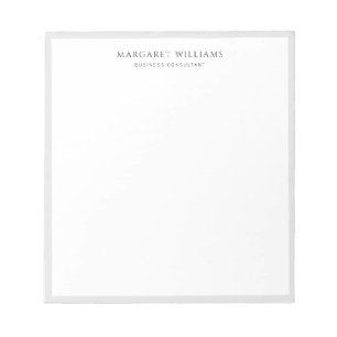 Minimalistisk Solid Grått Gräns Office-Professione Anteckningsblock