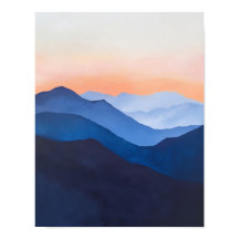 minimalistisk solnedgång i bergsområden