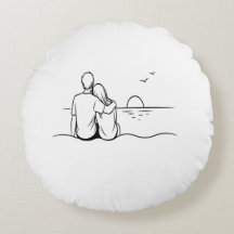 Minimalistisk solnedgångsmoment Linjekonst