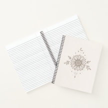 Minimalistisk solros- och månedesign