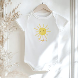Minimalistisk solrosbabydusch t shirt