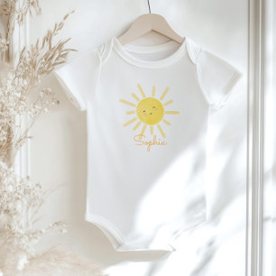 Minimalistisk solrosbabydusch t shirt