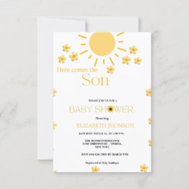 Minimalistisk solrosolsolsolrosolrosbabydusch inbjudningar
