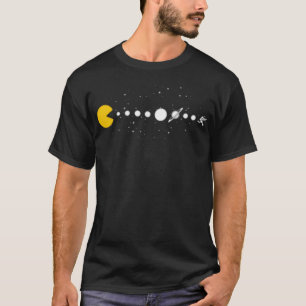 Minimalistisk solsystemutbyggnad av astronaut efte t shirt