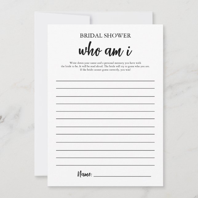 Minimalistisk som är i Möhippa-spelkort Inbjudningar (Framsida)