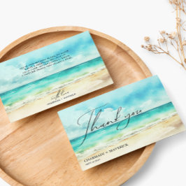 Minimalistisk sommar hav strand  tack kort