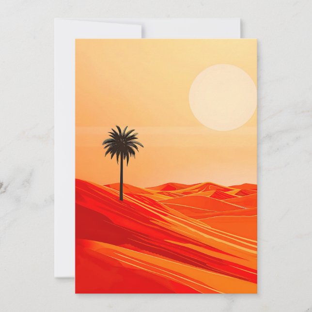 Minimalistisk sommarDesert Oasis Meddelande (Framsida)