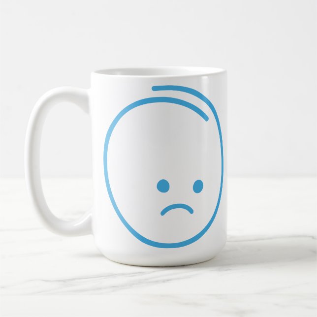 Minimalistisk Sorg Ikon Kaffemugg (Vänster)
