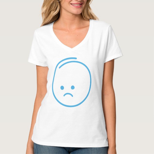 Minimalistisk Sorg Ikon T Shirt (Framsida)