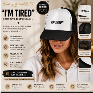 Minimalistisk sorglig estetisk Trucker mössa | Emo Keps