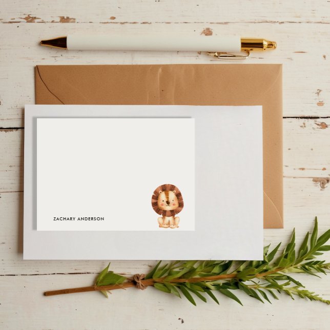 Minimalistisk söt baby lejon barn personlig post-it block (Skapare uppladdad)