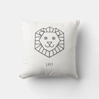 Minimalistisk söt geometrisk lejon Anpassad namn b Kudde