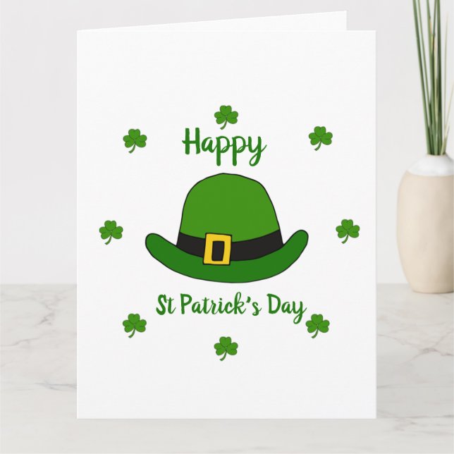 Minimalistisk  Söt Glad St. Patricks dag   Kort (Framsida)