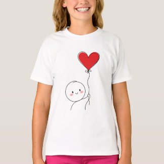 Minimalistisk Söt Kärleksduddel T Shirt