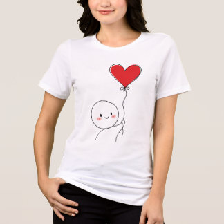 Minimalistisk Söt Kärleksduddel T Shirt