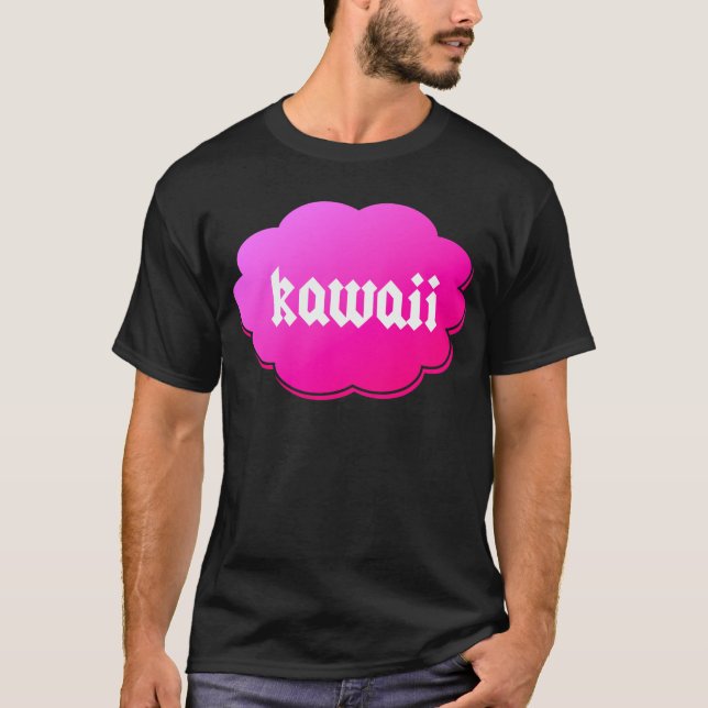Minimalistisk Söt Kawaii Karaktär Tee (Framsida)