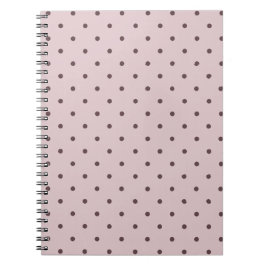 Minimalistisk Söt Mjuk Ljusrosa Brun Prickig Anteckningsbok