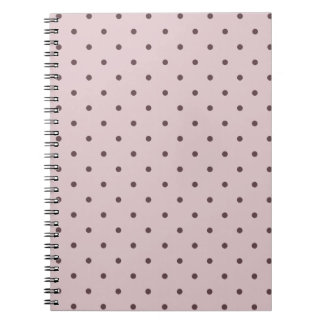 Minimalistisk Söt Mjuk Ljusrosa Brun Prickig Anteckningsbok